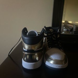Jordan 1s black gold white